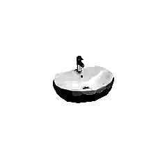 Ege Vitrifiye Diamas Beyaz 61 cm Batarya Delikli Lavabo